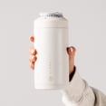 thumbnail image 5 of HydroJug Can Cooler - Standard 2-in-1 Insulated Can Cooler Cup 16oz - Stainless Steel, Non-Slip Rubber Base, Screw-Top Lid - Linen, 5 of 6