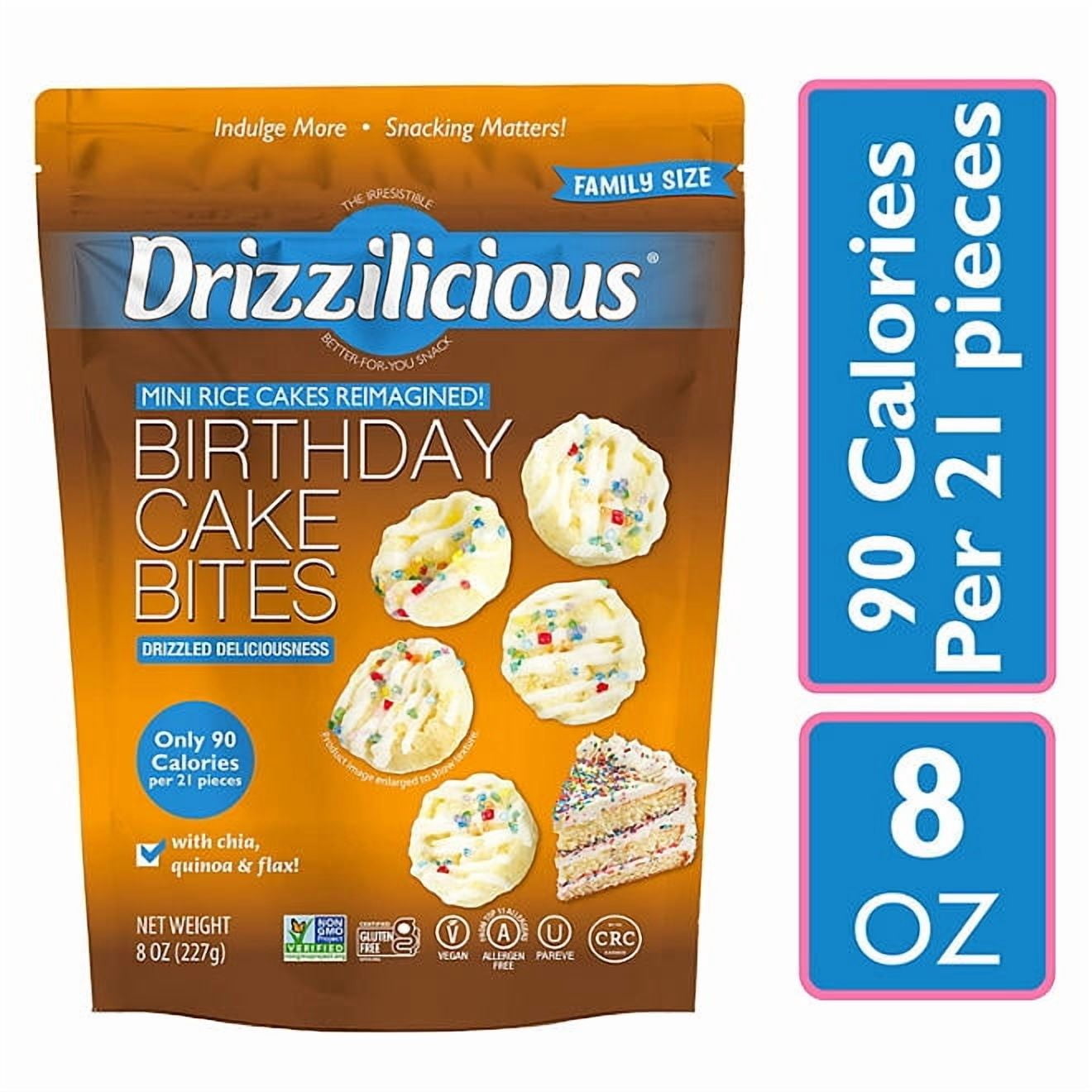 Drizzilicious Birthday Cake Mini Rice Cakes, 8 oz.