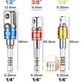 thumbnail image 5 of PinesC 3 Piece Socket Adapter [1/4", 1/2", 3/8"] Hex Socket Wrench Adapter., 5 of 5