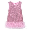 thumbnail image 6 of UYYX Christmas Toddler Dress Girls Green Dress Toddler Girls Sequin Dress A-Line Sparkly Sleeveless Wedding Gown Party Dresses For Girls 2-3 Years, 6 of 9