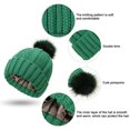 thumbnail image 4 of Clearance! Loyerfyivos Womens Winter Knitted Beanie Hat with Faux Fur Winter Hats for Women Warm Knit Skull Cap Thick Beanie Hat, 4 of 8