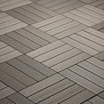 thumbnail image 4 of FlooringInc DYI Helios Outdoor 4 Slat Interlocking Deck Tiles, 12"x12", 11 Tiles (11 Sqft), Grey, 4 of 8