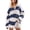 Navy, variant on T Shirts for Women Trendy Oversized Swea Fall Button Lapel Hoodies Long Sleeve V Neck Striped Color Block Tshirts Top