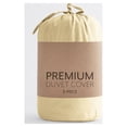 thumbnail image 3 of Becky Cameron Solid Print Microfiber/Cotton Plush Duvet Sets, King, Gold, 3-Pieces, 3 of 3