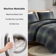 thumbnail image 5 of Mainstays Shadow Plaid 3-Piece Green Comforter Set, Full/Queen, 5 of 12
