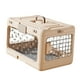 thumbnail image 1 of Jaula plegable para cachorros y gatos, jaula de viaje para aerolíneas, transpirable, reutilizable, plegable, caja de transporte para gatos, perrera Rosa claro, 1 of 8