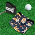 thumbnail image 5 of Haosy Happy Corgis and Flower Golf Mallet Putter Cover Strong Magnetic Leather Golf Club Headcover Closure, 5 of 7