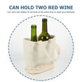 thumbnail image 4 of 2 Pcs Canvas Wine Bag Red Travel Tote Holder Bottle, 4 of 6