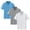 Blue2, variant on dazeni Boys 3 Pack School Uniforms Tops Short Sleeve Golf Shirts Collared Cotton Tee Summer Clothes for Kids Blue