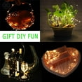 thumbnail image 6 of Luxtrada 6pcs 15 LEDs 3 Colors Wine Bottle Cork Light Starry Copper Wire String Lights for Bottle DIY Table Decoration Christmas Wedding Party (White,15LEDs), 6 of 11