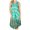 Teal, variant on Sakkas Nora Sleeveless Embroidered Short Tie Dye Caftan Dress / Cover Up - Teal - One Size