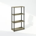 thumbnail image 2 of Furinno Turn-N-Tube 4-Tier Multipurpose Shelf Display Rack, Shelving Unit, Bookcase, French Oak/Black, 2 of 6