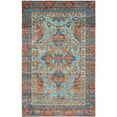 thumbnail image 2 of SAFAVIEH Valencia Jerrald Traditional Polyester Area Rug, Blue/Gold, 4' x 6', 2 of 5