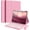 Pink, variant on Magnetic Detachable Candy Round Keyboard Cover with Mouse & Apple Pencil Slot for iPad 11 Gen A16 2025 / iPad 10 Gen, Slim Folio Case, New Pink