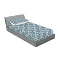 thumbnail image 2 of Ambesonne Mandala Fitted Sheet & Pillow Sham Set, Repeating Form, Twin, Reseda Green Pale Blue, 2 of 2