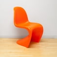 thumbnail image 2 of S Shape Plastic Dining Side Chair (Orange), 2 of 12