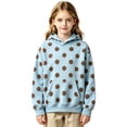 thumbnail image 2 of Girls Polka Dot Print Hoodie, Long Sleeve Pullover Sweatshirt with Pouch Pocket for Fall, 2 of 4