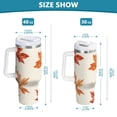thumbnail image 6 of Yayeee 30oz Stainless Steel Tumbler with Straw and Handle Double-Wall Insulated Travel Water Bottle, Brown Autumn Leaves, 6 of 8