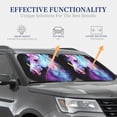 thumbnail image 3 of Goofa Rainbow Spotted White Horse Pattern 2 Piece Car Windshield Sun Shade Foldable | Front Windshield Shade for Sun, Heat and UV Rays | Sunshade for Car Front Window-Large, 3 of 7