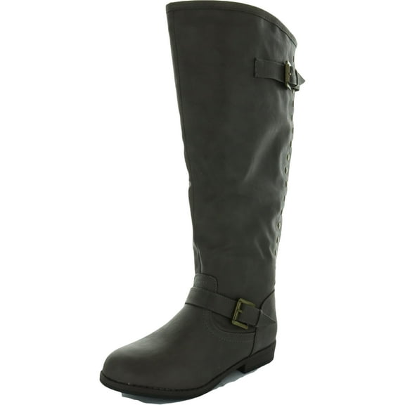 Journee Collection Womens Spokane Knee-High Boots Taupe 8.5 Medium (B,M)