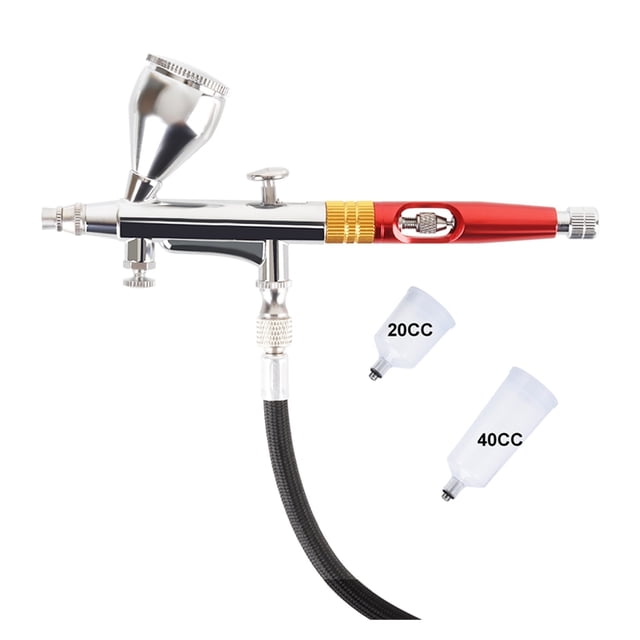 Large Air Flow Dual Action Airbrush Pen Spray Gun for Art Model Body Paint Artist Makeup Nail Tattoos Cake Tools ,Easy to Use
