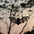 thumbnail image 2 of Bat Stained Glass Window Hanging Suncatcher For Window,Halloween Bat Decoration 7.8×3.7 Inch, 2 of 8