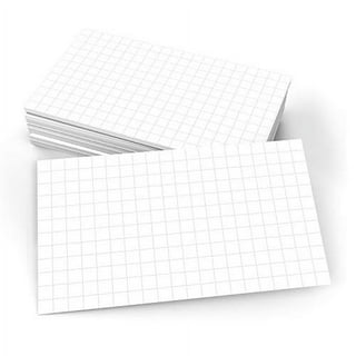 Grid Index Cards (Set of 50) 5X7, Graph-Ruled 0.25 Double-Sided, Thick  Cardstock