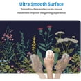 thumbnail image 6 of Flower Extended Gaming Mouse Pad Abstract Black Desk Mat 31.5x11.8 Inch Floral Texture Non-Slip Rubber Base Weeds Mousepad Stitched Edges Keyboard Mouse Mat Desk Pad for Office Home Game, 6 of 6