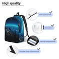 thumbnail image 3 of Saiise Sac à Dos pour Ordinateur Portable à Imprimé Planète Terre - Bretelles Réglables, Résistant à l'Eau, Grande Capacité, Design Élégant, Unisexe pour l'École, le Bureau, le Voyage - Petit, 3 of 5