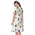 thumbnail image 2 of Bixox Robe d'Été à Manches Courtes pour Femmes Robe Ample Longueur Genou avec Poches-Chat Mignon, 2 of 7