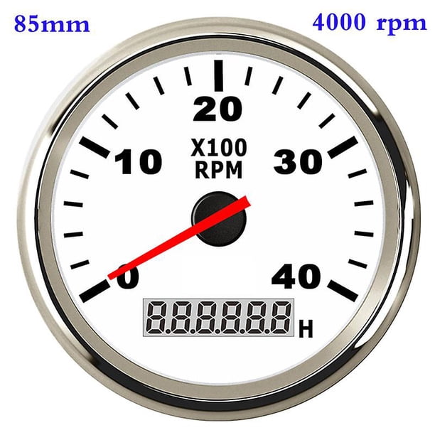 8k Boat Tachometer Marine Tacho Meter Gauge Lcd Hourmeter 12v/24v 8000 Rpm 85mm Car Tachometer Toerenteller 12v Hour Meter
