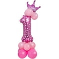 thumbnail image 1 of Globos gigantes Sincero de 32 pulgadas con número 1 rosa para decoración de fiestas y cumpleaños, 1 of 5