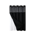 thumbnail image 2 of Waffle Weave Double Layer Shower Curtain, Waterproof Polyester Fabric Bathroom Curtain with Detachable Liner & Metal Grommets, No Hook Installation, Quick-Dry, Machine Washable, 72 x 36 Inches, 2 of 6