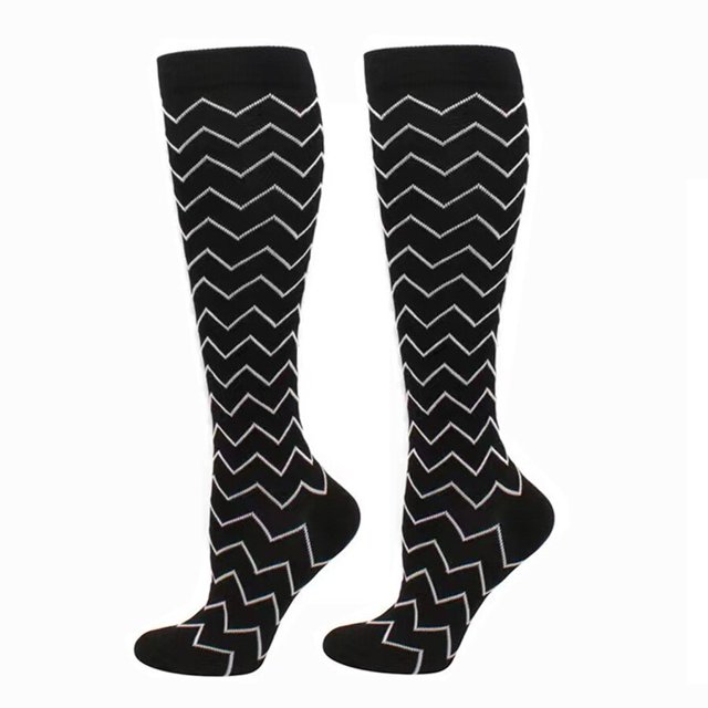 Calcetines de compresión elásticos para hombre y mujer, medias de pierna bonita para enfermera, trotar, escalada, ciclismo, ejercicio