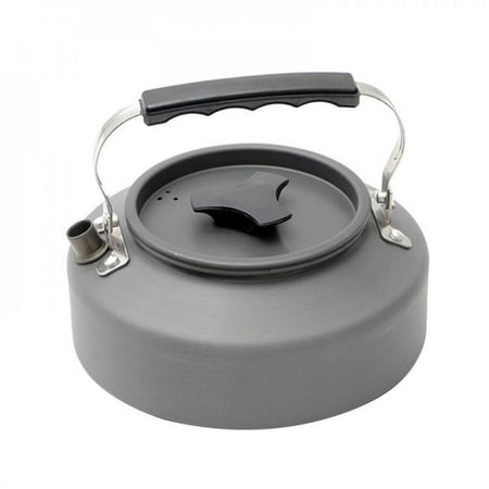 

Merotable 1.1L Outdoor Portable Coffee Pot Camping Teapot Kettle Mountaineering Camping Picnic Aluminum Pot Hanging Pot Camping Tableware