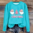 thumbnail image 2 of PuLe Merry Christmas Sweatshirts Women Classic Merry Letter Print Sweatshirts Xmas Holiday Party Pullover Blouse, 2 of 4