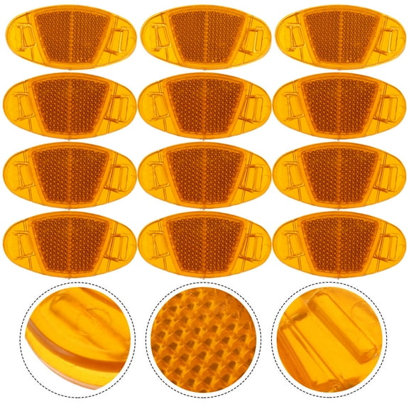 Masteelf Bike Spoke Reflectors for Night Safety Made of Durable PVC Orange Color 12 Pieces