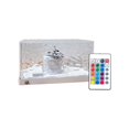 thumbnail image 4 of Lámpara de noche de cristal con luces giratorias de ondas de agua, ideal como regalo navideño o para crear un efecto de atardecer. 16 colores, 4 of 9