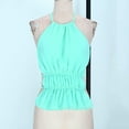 thumbnail image 4 of Women's Ruffle Halter Neck Camisole Sleeveless Open Back Cute Party Going Out Tops, 4 of 6