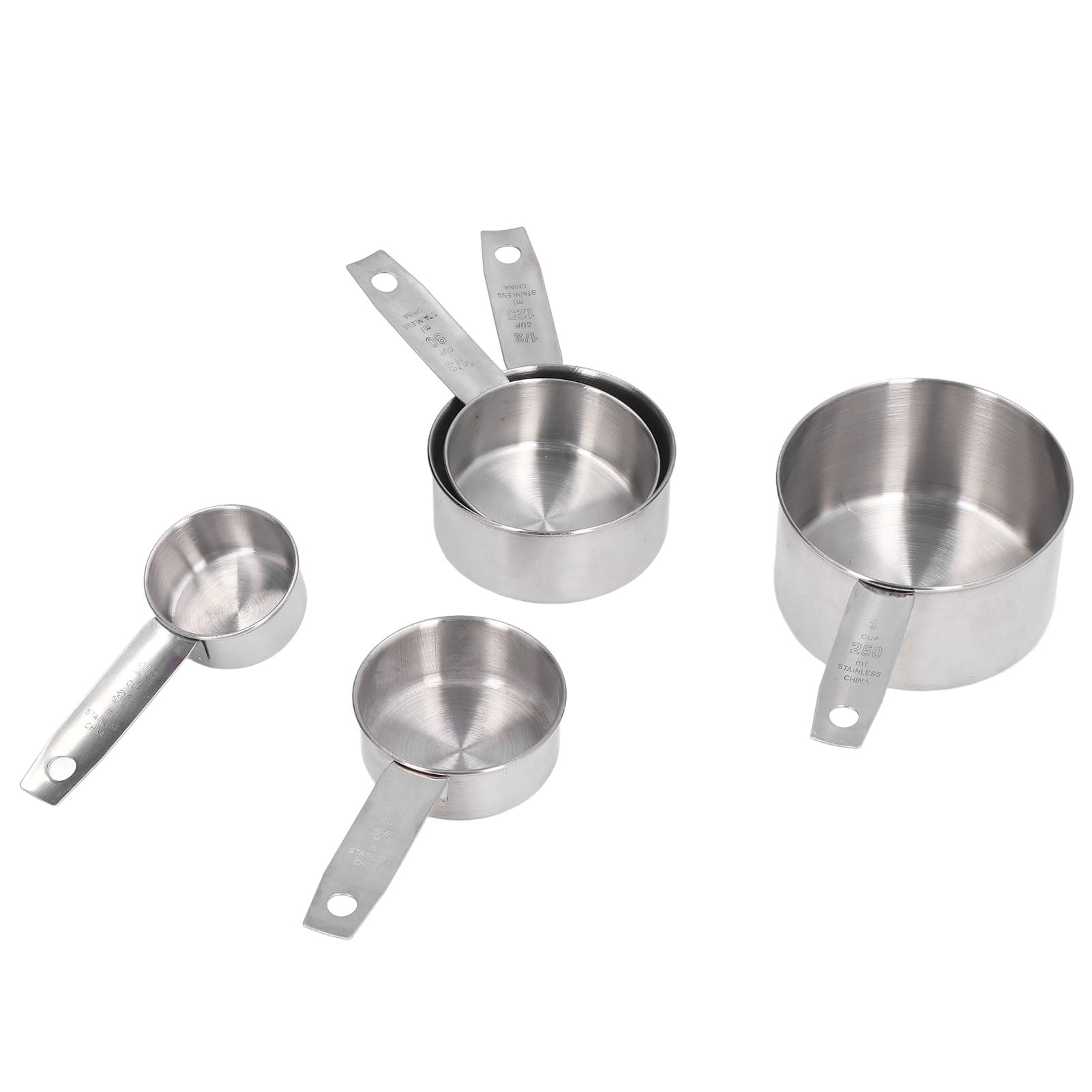 HUBERT® Stainless Steel Measuring Cup Set with Standard Strip