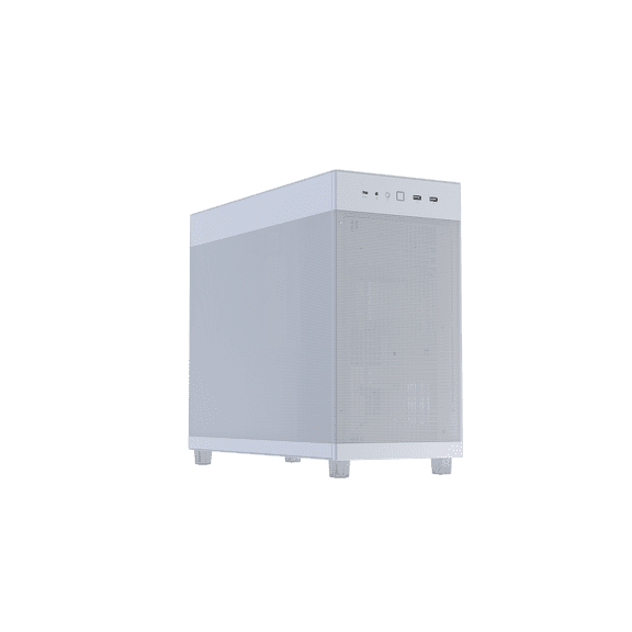 ASUS Prime AP303 White Edition Mesh-Panel 44-Liter ATX PC case, structural GPU bracket, 360mm radiator support, 180mm ATX PSU's, 20Gbps USB Type-C