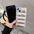 thumbnail image 5 of La funda Puffer para iPhone 13 Pro, bonita chaqueta de lujo suave al tacto, funda protectora 3D [forro de microfibra suave antiarañazos] JAMW Sencillez, 5 of 5