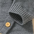 thumbnail image 6 of Otqutp Cute Bodysuits for Toddler Boy Girl Solid Knitted Sweater Baby Jumpsuit Romper Cotton Caps Hat Outfits Sets Clothes Elastic Waist 2PCS Fall Winter Clothes, 6 of 8