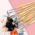 thumbnail image 4 of TopLLC 9 Pcs Miniature Paint Brushes Set, Triangular Grip Handles Micro Detail Paint Brush with Ultra Fine Tip, Professional Fine Detailing & Art Painting Brush for Acrylic Watercolor Oil Model, 4 of 9