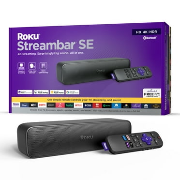 Roku Streambar SE - 2-in-1 TV Soundbar with Built-in Streaming, Premium Speakers, & Speech Clarity
