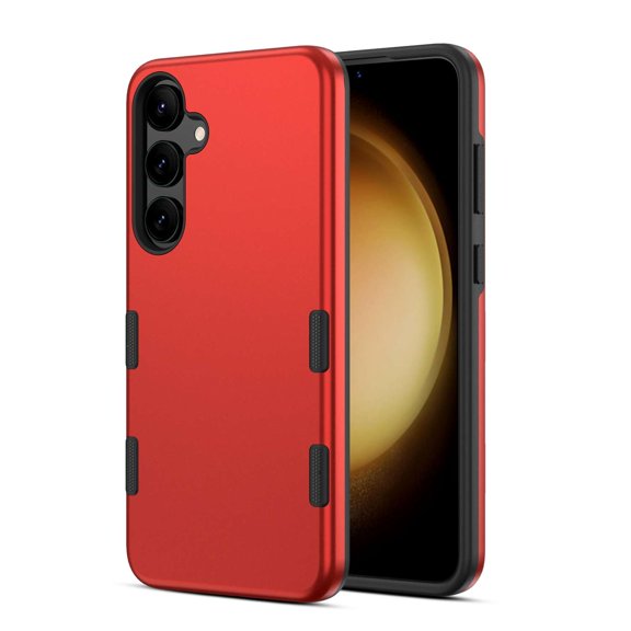 Echelon Bravo Series Phone Case for Samsung Galaxy S24  Plus, Slim Shockproof Protective Durable Armor Drop Protection Rugged Cover with Non-Slip Grip (Red)