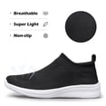 thumbnail image 3 of Mens Walking Tennis Gym Athletic Shoes Sneakers Casual Ligthweight Workout Sports Shoes Comfortable Breathable Slip on Shoes for Jogging Black Size 9, 3 of 6