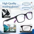 thumbnail image 4 of In Style Eyes Powerful High Magnification Reading Glasses, Classic, Clear Tint, Purple 4.5x, 4 of 6
