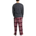 thumbnail image 2 of Muk Luks Soft Knit Matching Family Pajama Set , Black/Red Check, X-Large, 2 of 4
