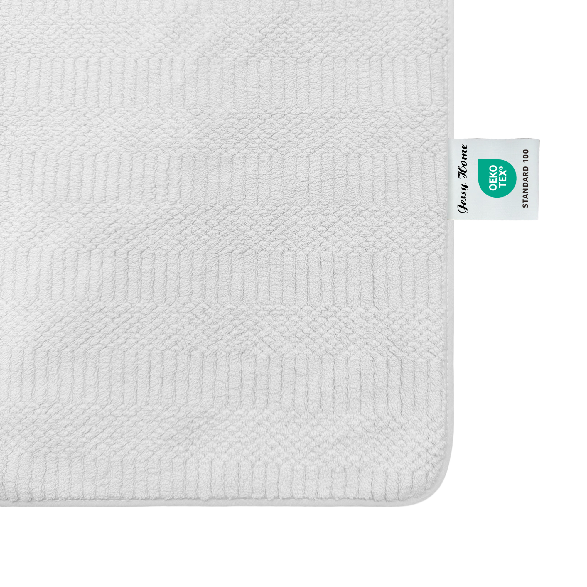 Jessy Home 4-Pack Oversized Bath Towels, White, 35" x 70" photo 6